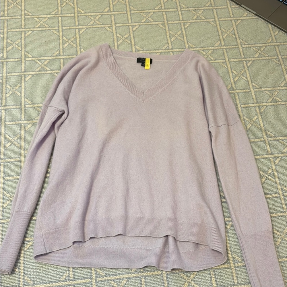 Lavender J-Crew V-Neck Women's Sweater